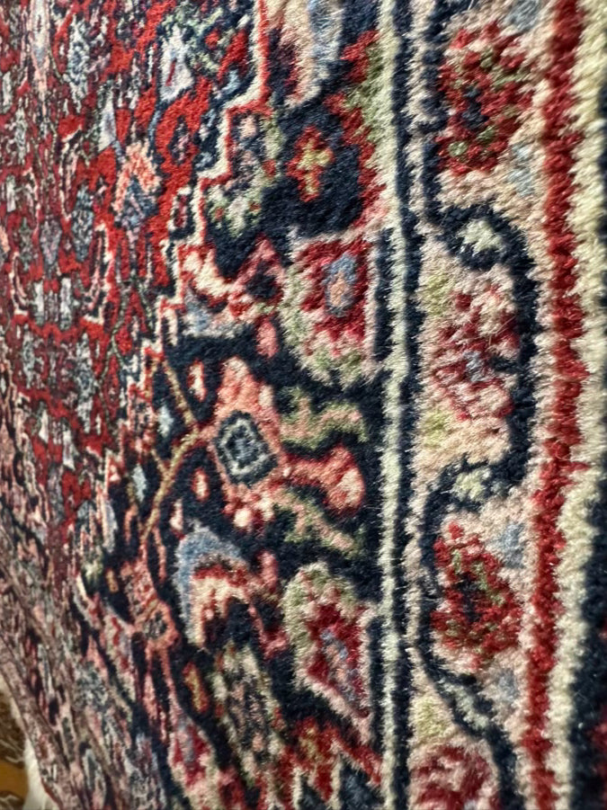 Red, Blue & Cream Oriental Area Rug