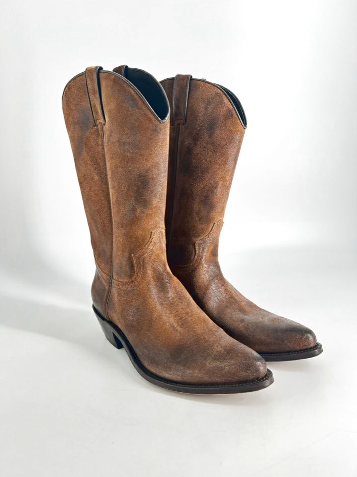 TONY MORA Size 44 Cognac Leather Cowboy Boots