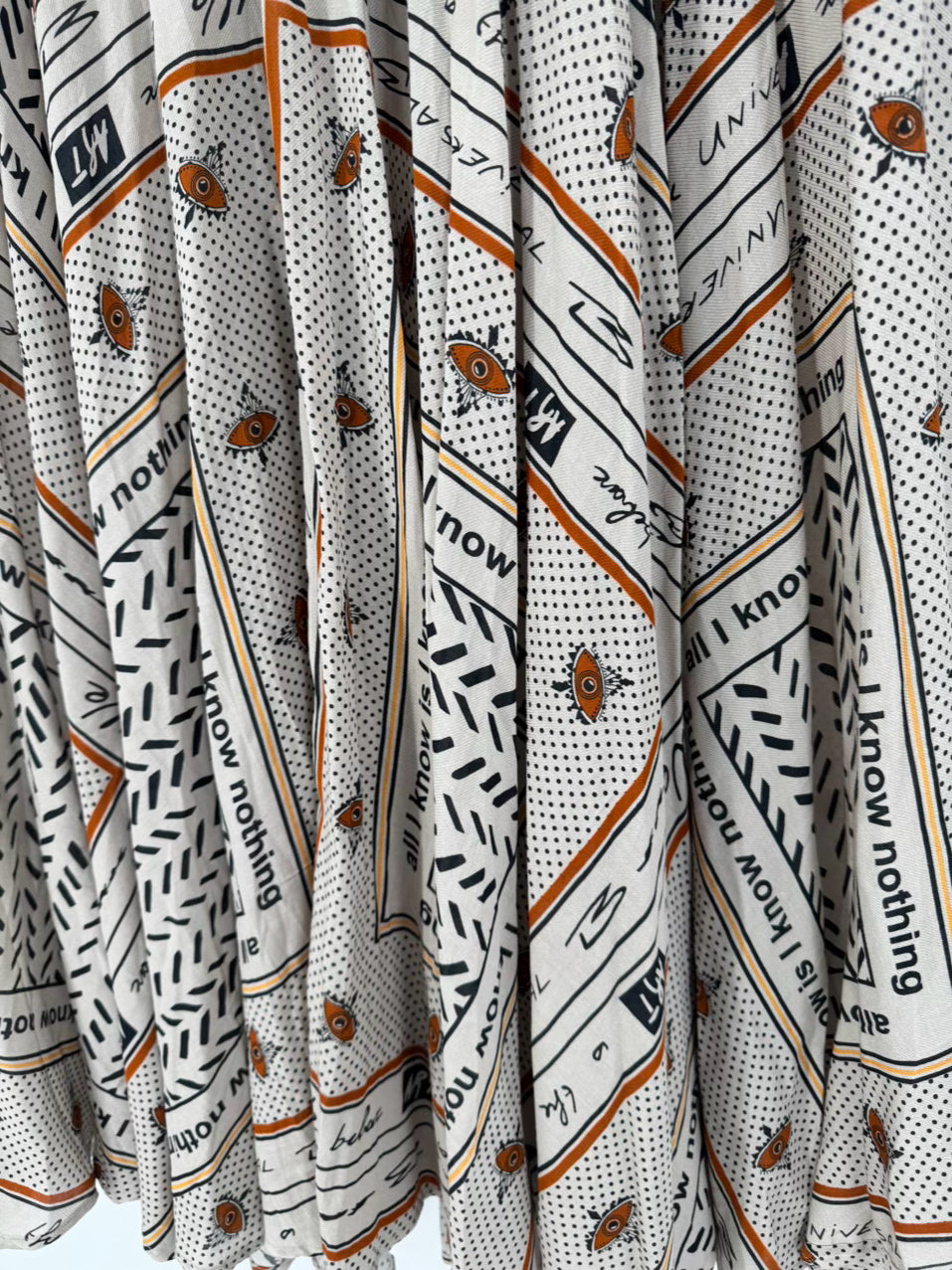 MES DEMOISELLES Size 38 Tan Print Maxi-Dress NWT