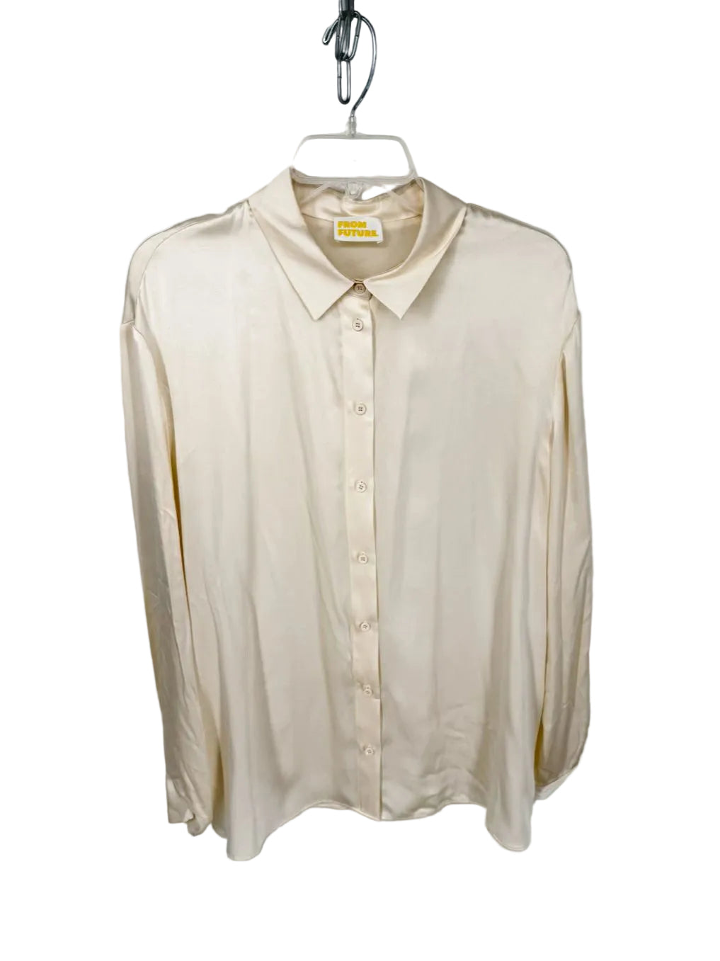 FROM FUTURE Wmn's Size 40 Champagne Silk Blouse