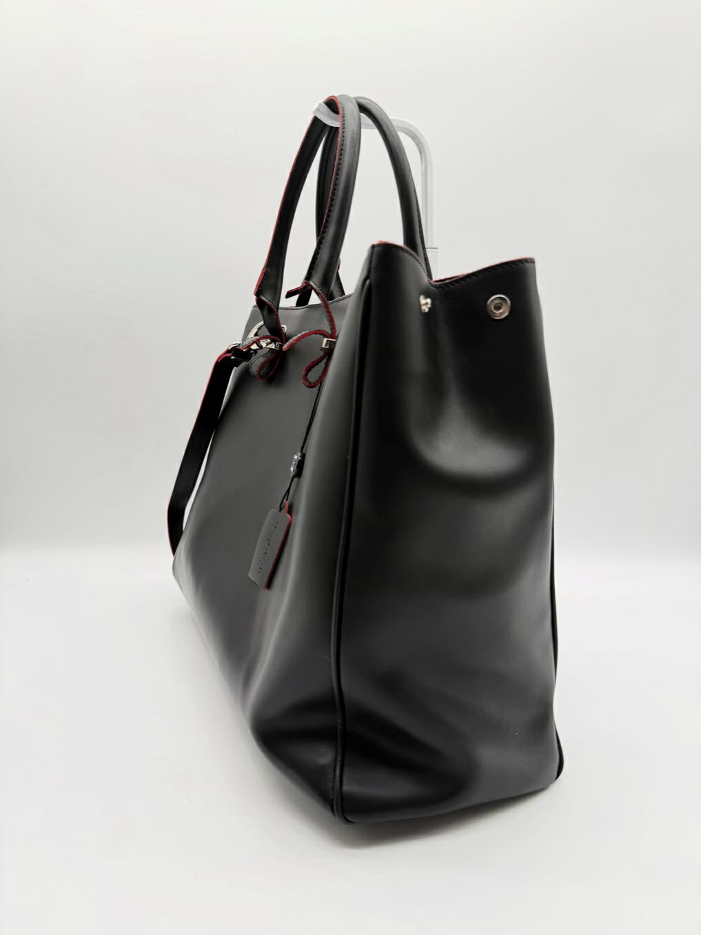 VARRIALE Black Leather Tote Bag