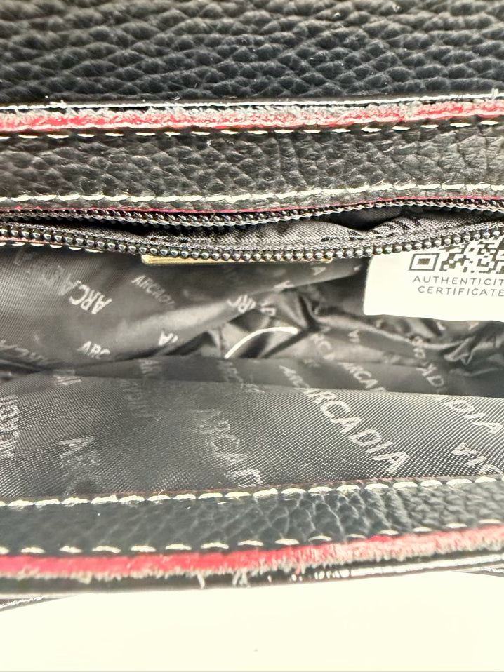 ARCADIA Patent Leather Black Monogram Purse