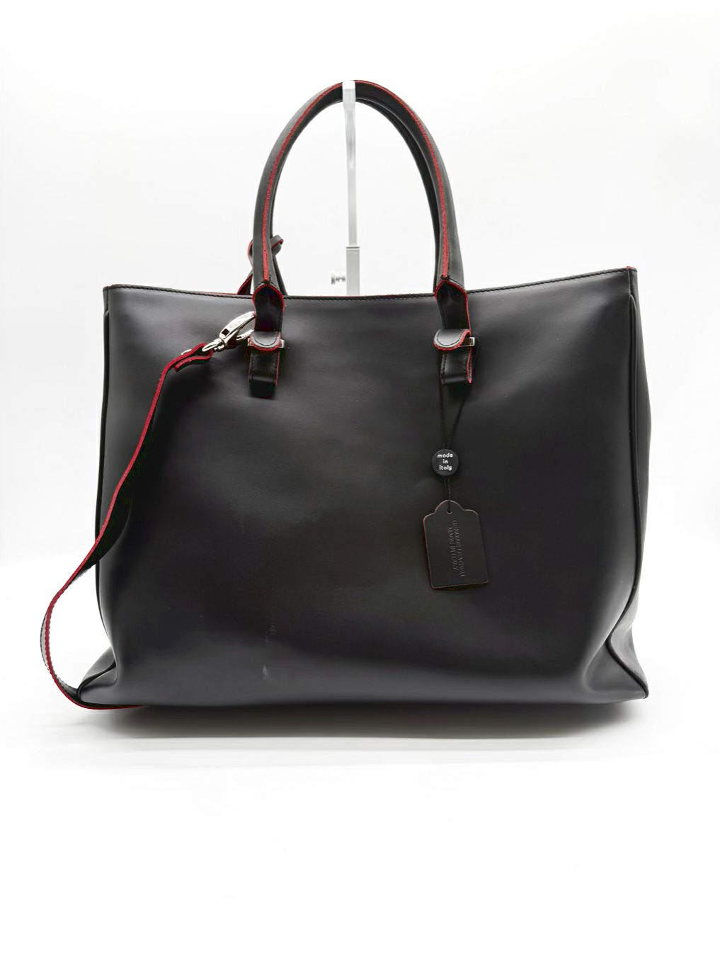 VARRIALE Black Leather Tote Bag