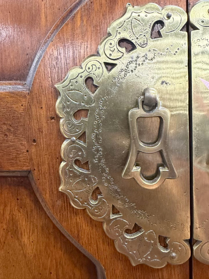 Dark Mahogany Asian Armoire w/ Drawers