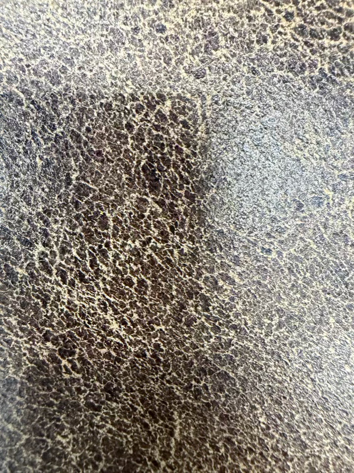 OLD HICKORY TANNERY French Provincial Cream Wood Chair w/ Brown Leather