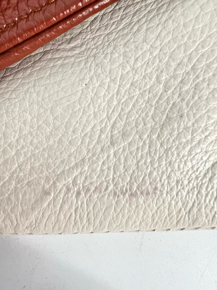 MULBERRY Cream & Brown Leather Clutch Bag