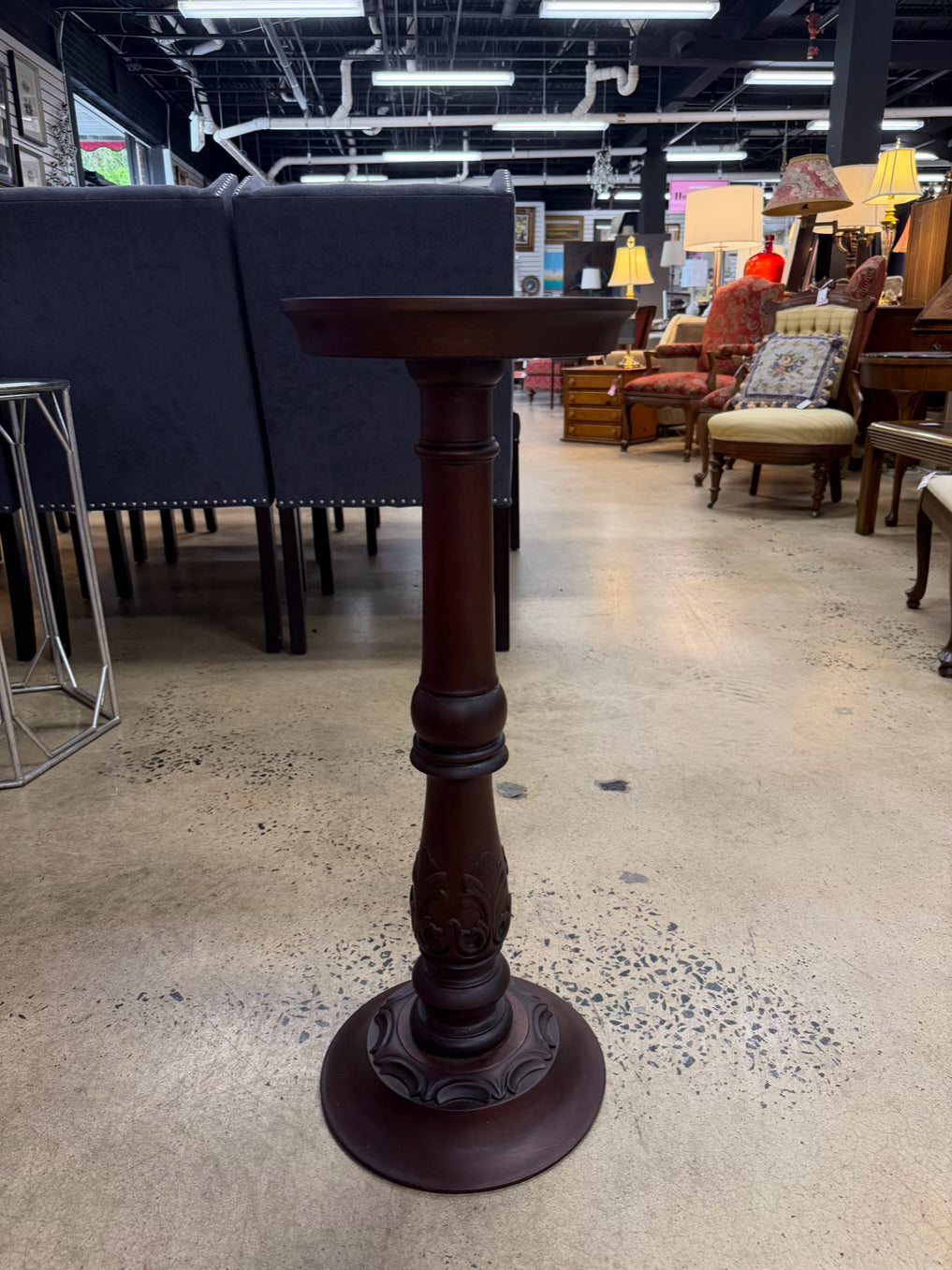 Wood Small Round Plant Stand