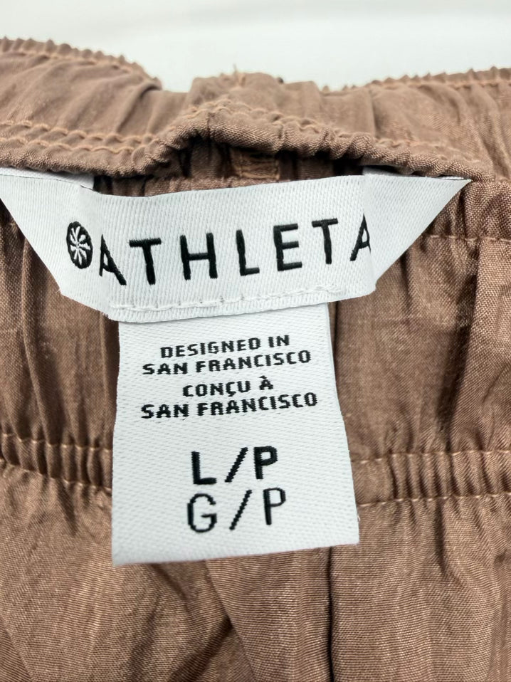 ATHLETA Size L Bronze Pants NWT