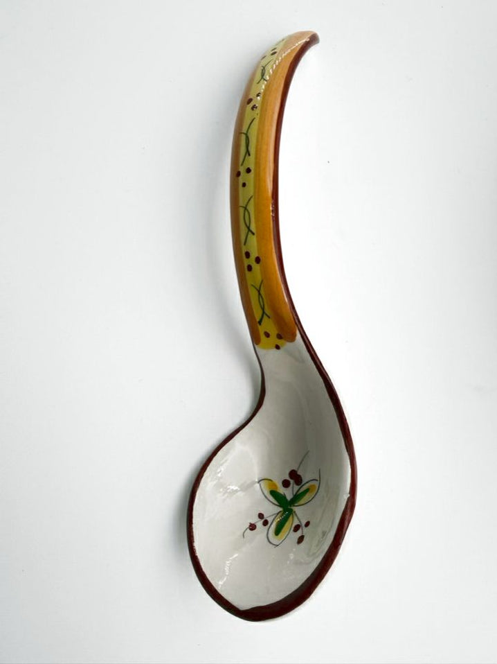 HOLU PORTUGAL Brown & Yellow Pottery Hand Painted Soup Tureen