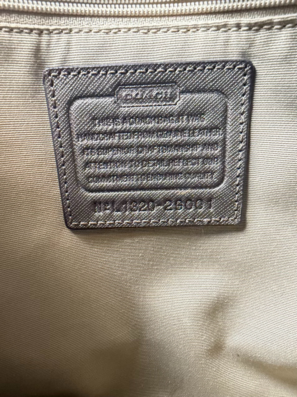 COACH Madison Metallic Bronze Saffiano Leather Mini Tote