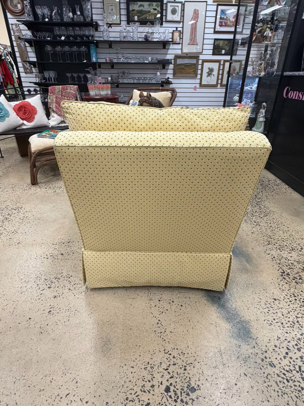 SHERRILL Yellow / Blue Pair Of Slipper Chairs