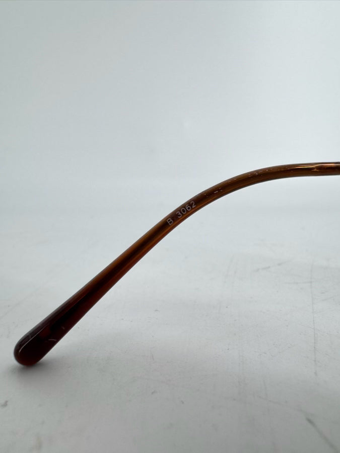 BURBERRY Metal Brown & Gold Aviator Sunglasses