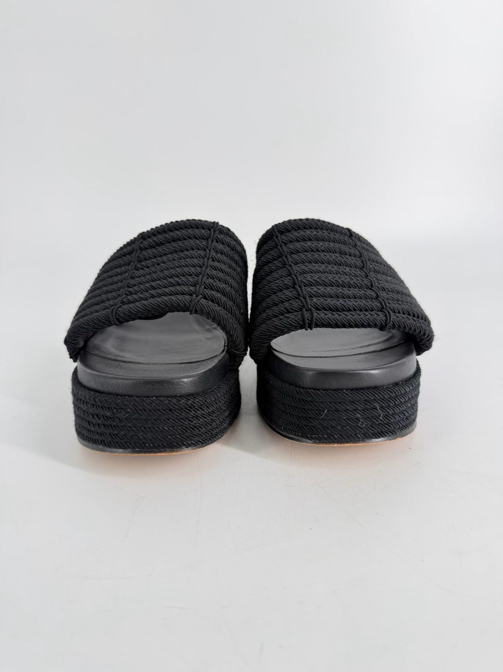 VINCE Size 40 Black Mesh Platforms