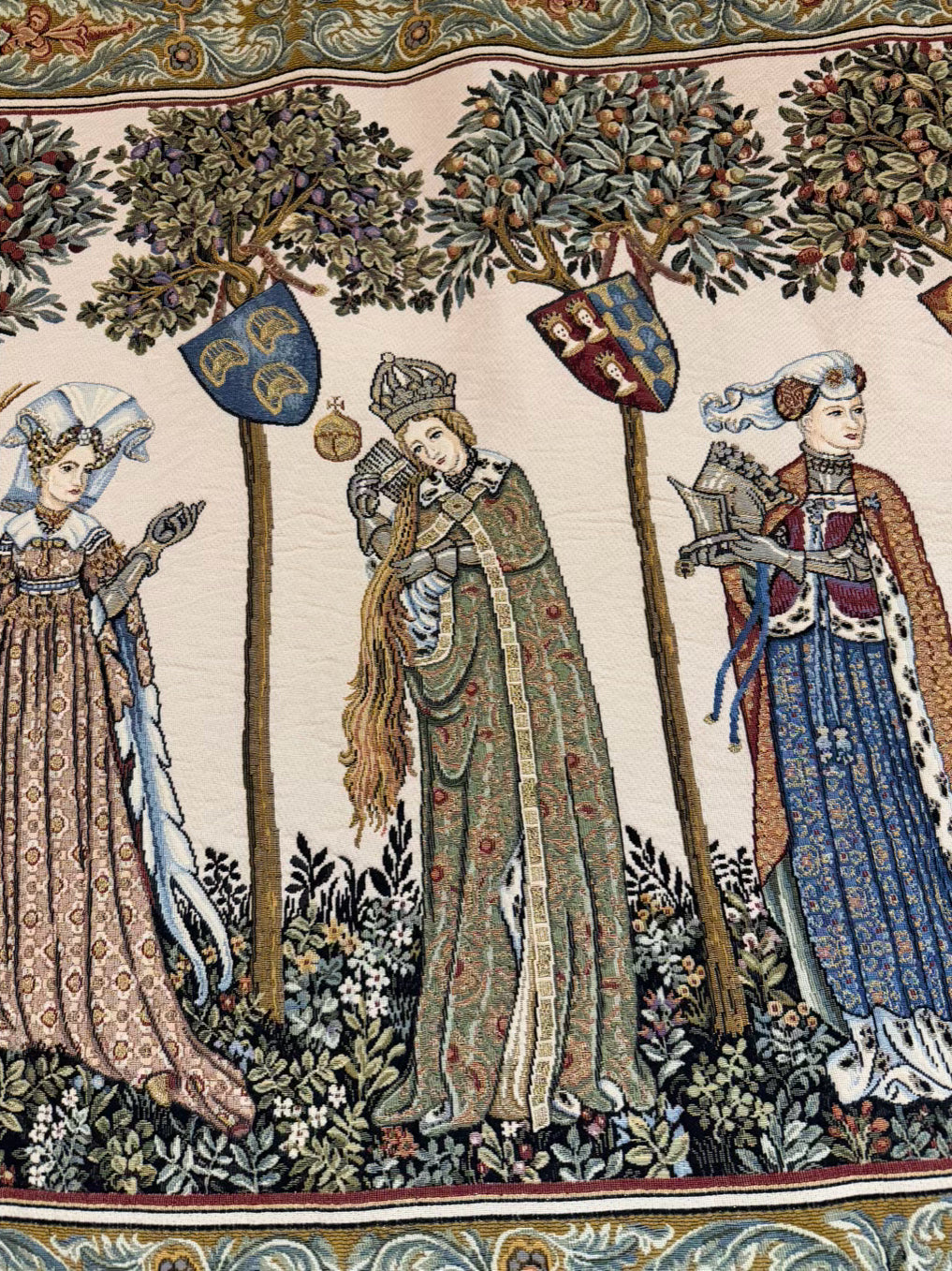 Cream The Nine Worthies Fabric Tapestry