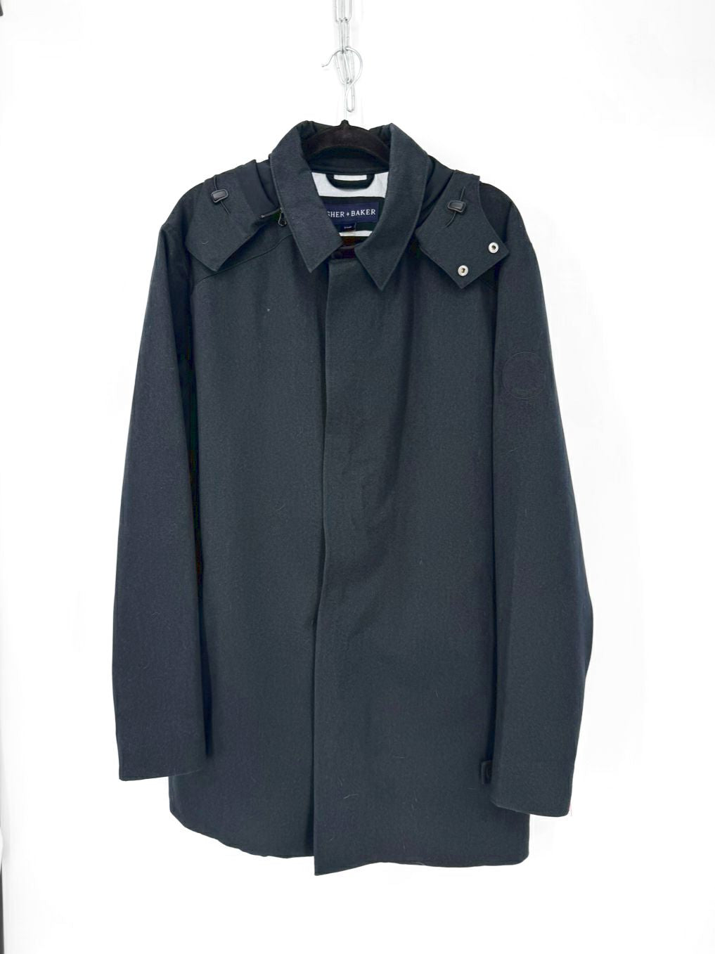 FISHER + BAKER Size Men's XL Navy Hooded Jacket
