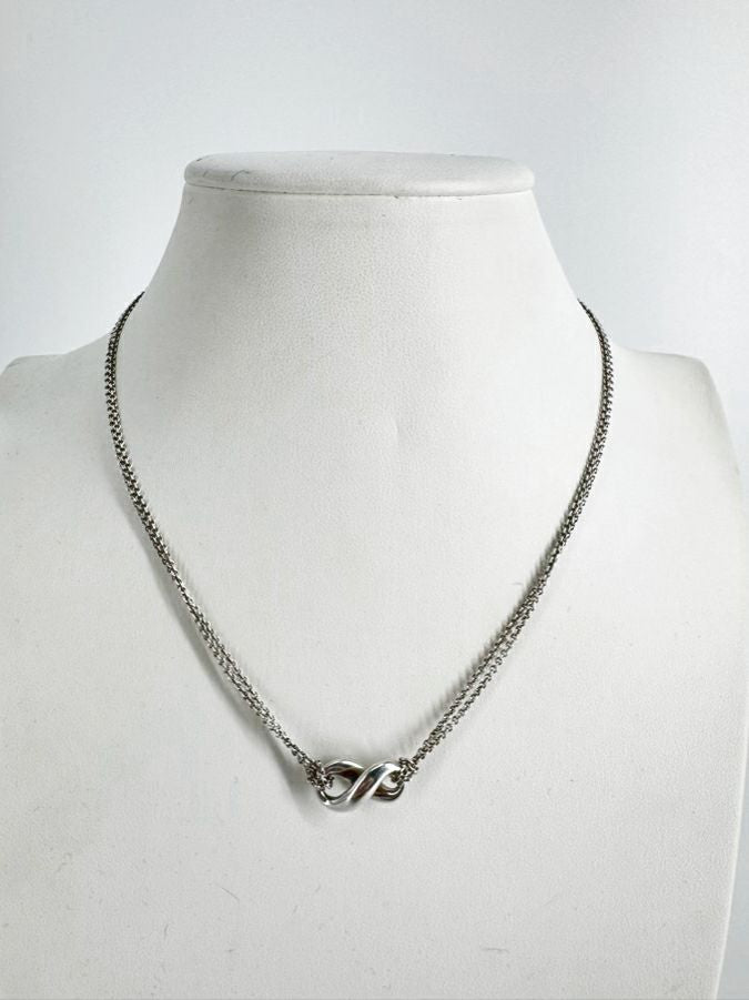 TIFFANY & CO. STERLING SILVER Infinity Pendant Necklace