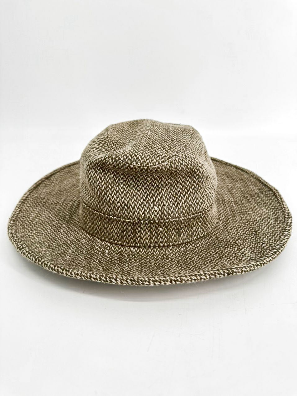 RALPH LAUREN PURPLE LABEL Tan & Brown Linen & Silk Unisex Dress Hat NWT