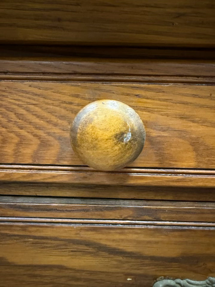 VICTORIAN Oak Side Board 2 Piece