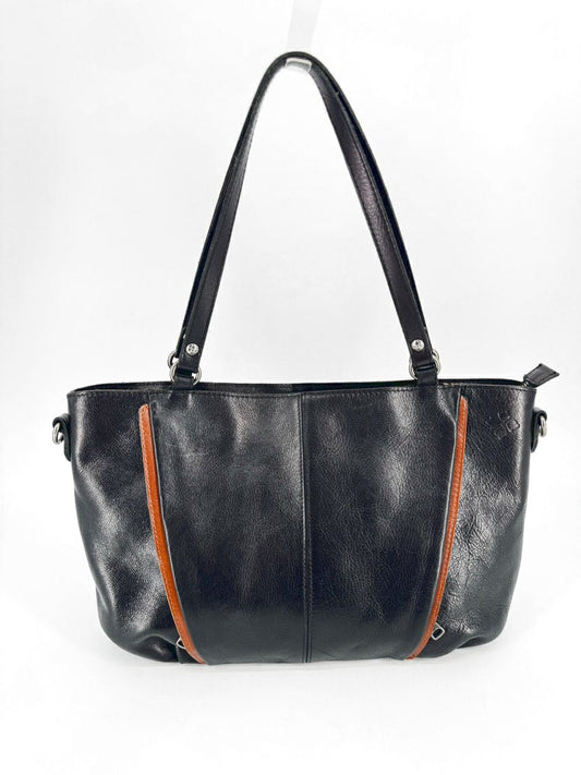 PATRICIA NASH Black & Brown Leather Purse