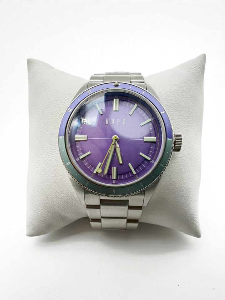 DUFA Purple Stainless Steel Automatic Watch