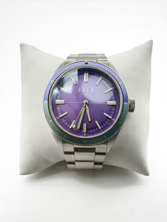 DUFA Purple Stainless Steel Automatic Watch