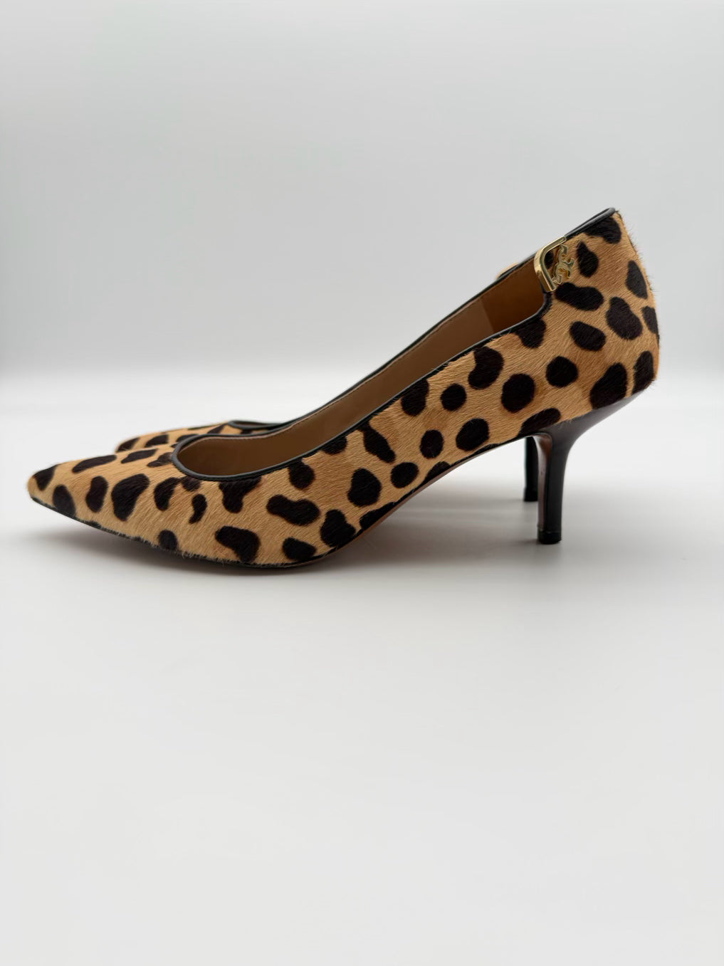 TORY BURCH WMNS Size 8 Tan & Brown Pony Hair Animal Print Heels