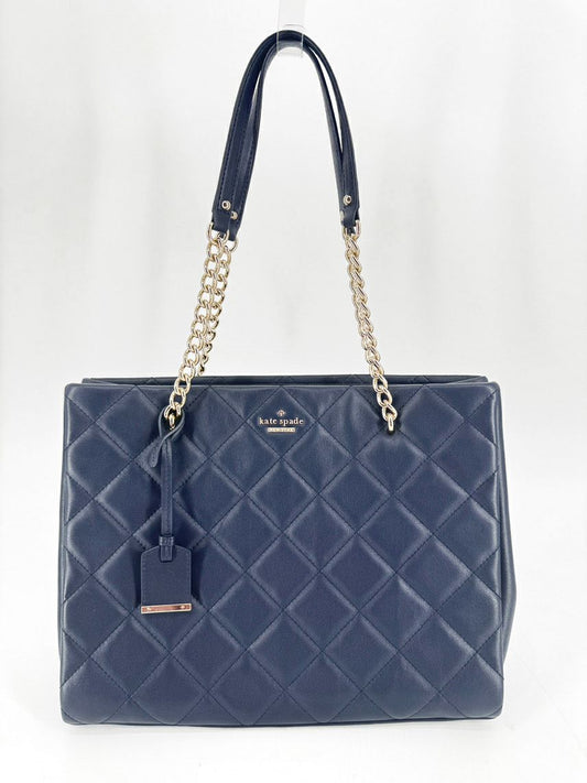 KATE SPADE Navy Leather Quilted Emerson Purse