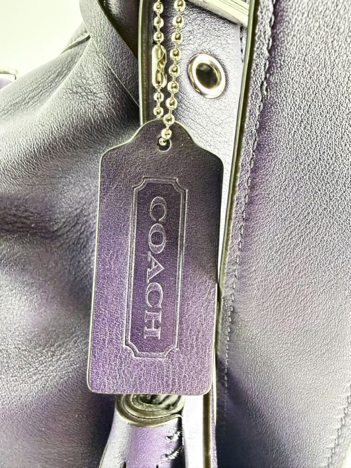 COACH Legacy Eggplant Leather Purse