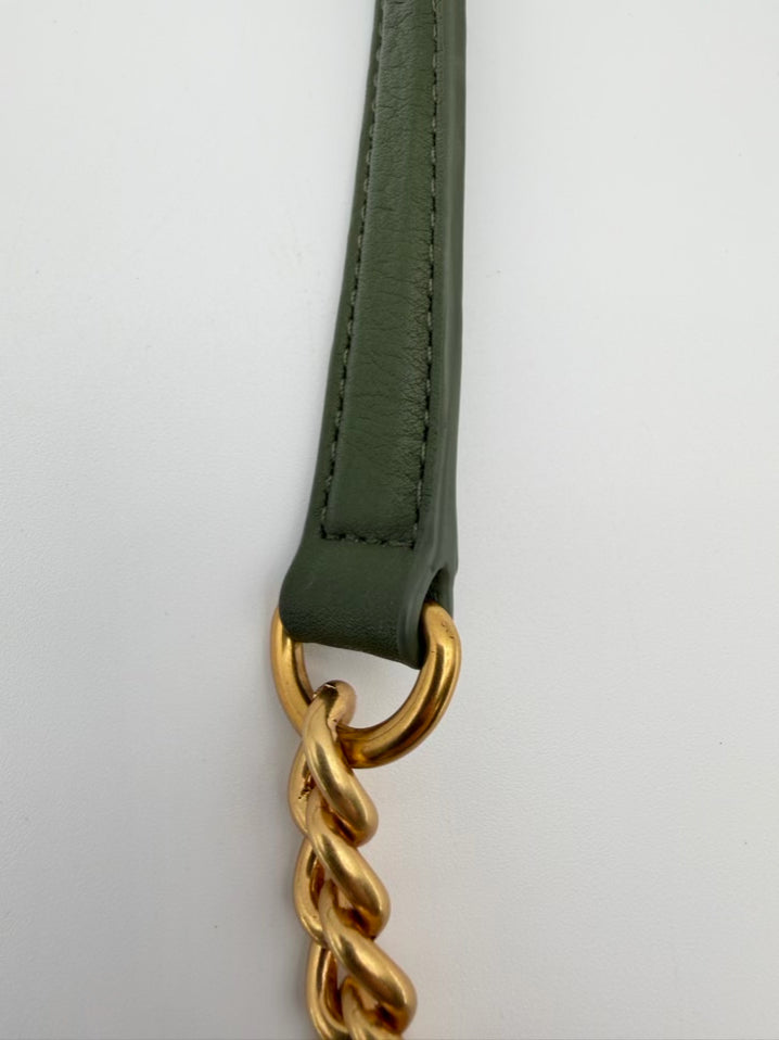 REBECCA MINKOFF Olive Chevron Leather Crossbody Bag