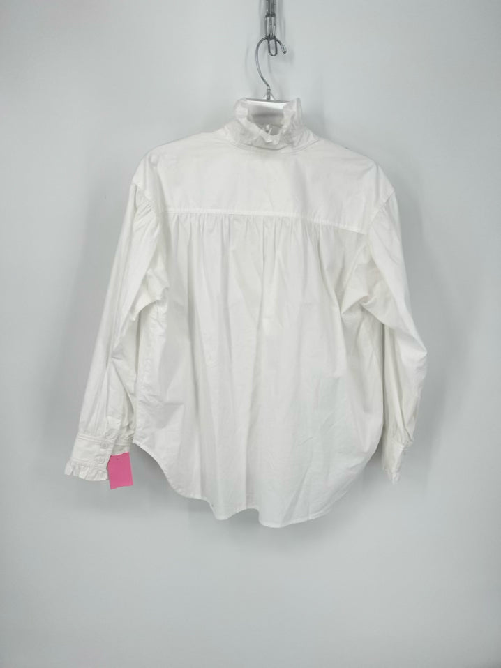 SUNDAYS by WEARESUNDAYS Size M White Ruffle Detail Blouse NWT