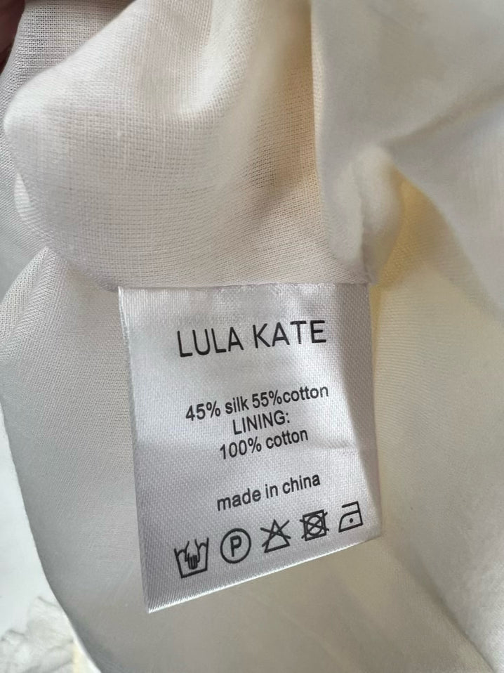 LULA KATE Size L Yellow Print Floral Dress NWT