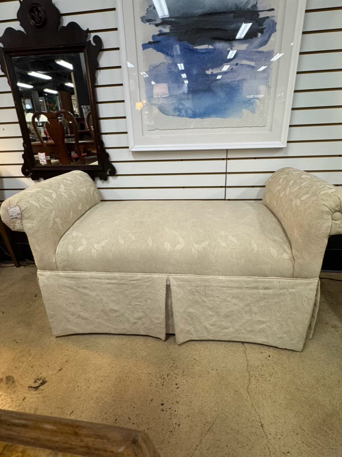 Ivory Roll Arm Bench