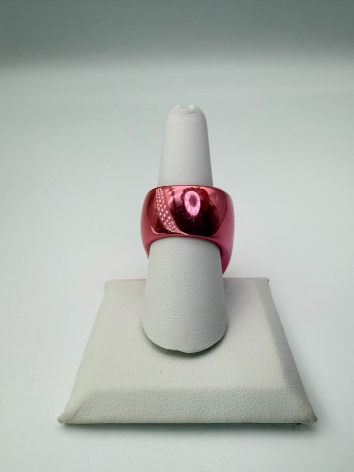 KURT GEIGER Mettalic Pink Earring & Ring Set