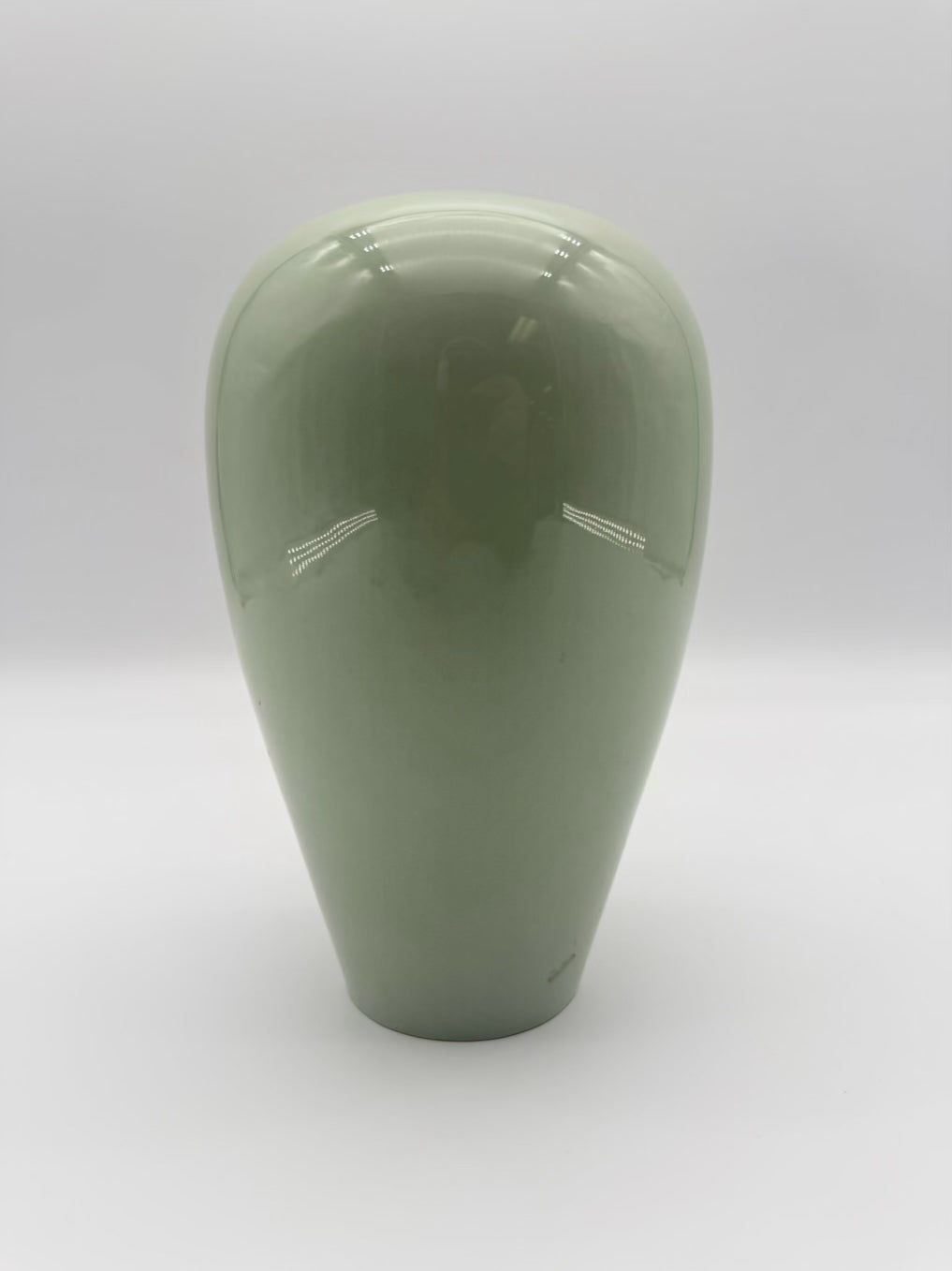 Green & White Porcelain Flower Jar