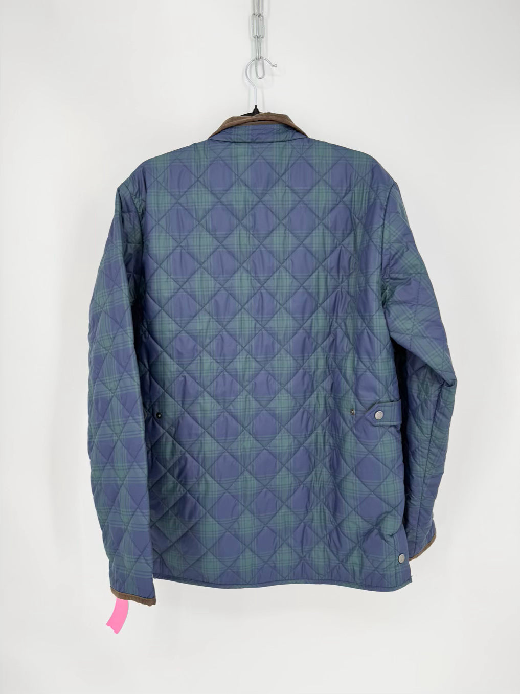 PETER MILLAR Men's Size M Navy & Green Quilted Plaid Jacket
