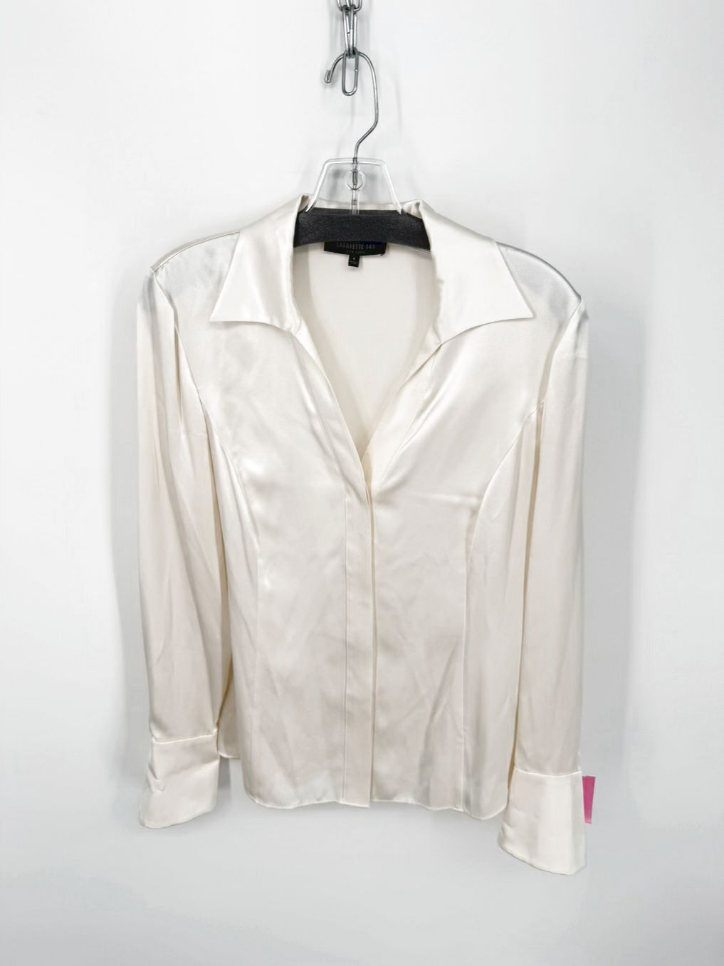 LAFAYETTE 148 Size 6 Champagne Silk Blouse