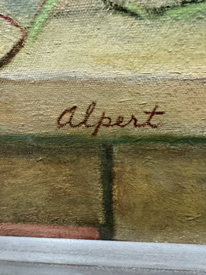 ALPERT Still Life Painting in Wood Frame