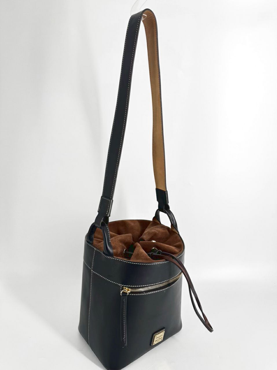 DOONEY & BOURKE Black & Brown Leather Bucket Bag