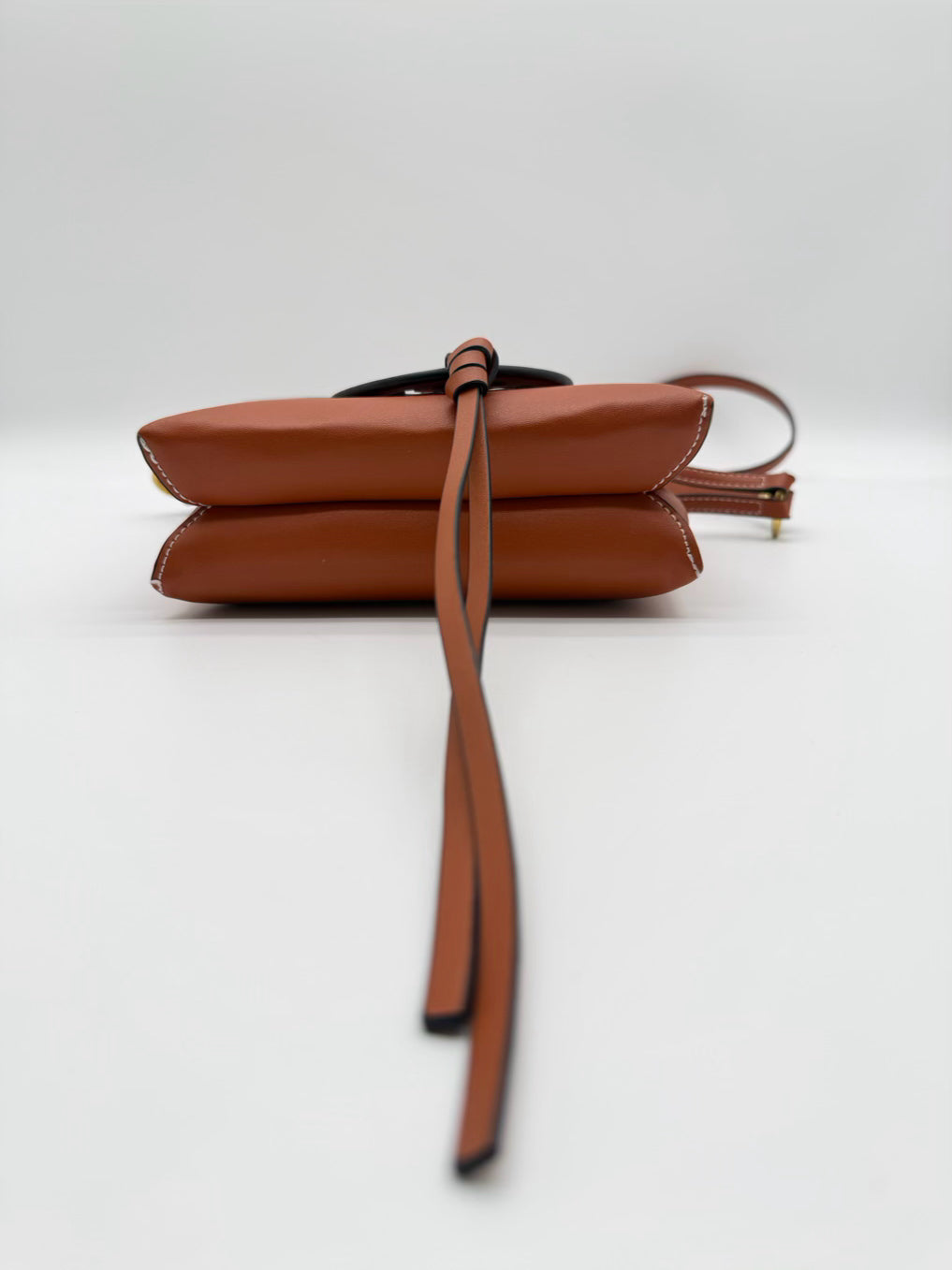 TORY BURCH Miller Chestnut Leather Crossbody Bag