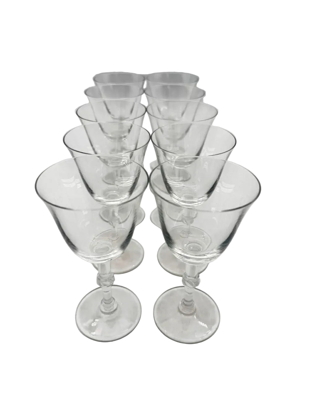 LALIQUE Beaugency Set Of 10 Crystal Claret Wine Glass