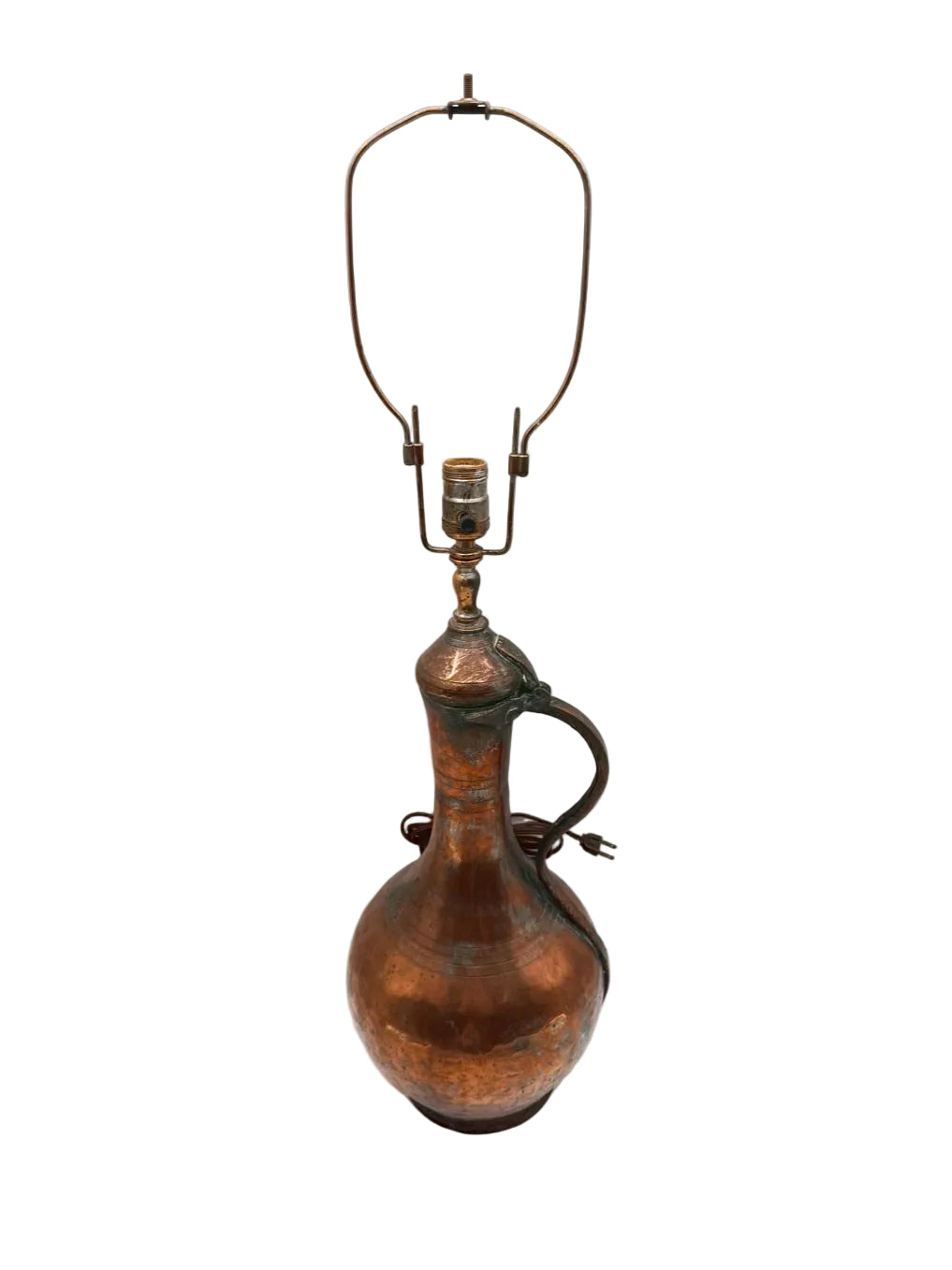 Copper Large Water Jug Lamp No Shade