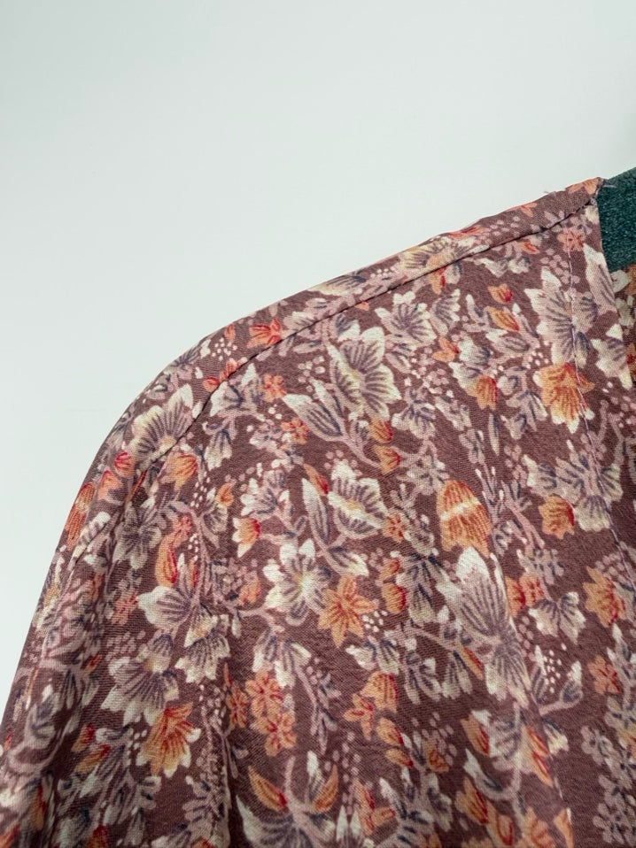 KANTHA BAE Size Wmn's Free Size Mauve Floral Kimono Top