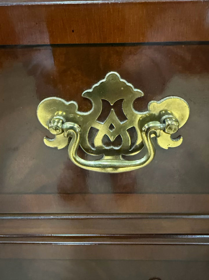 DREXEL Dark Mahogany Chippendale Dresser w/ Mirror