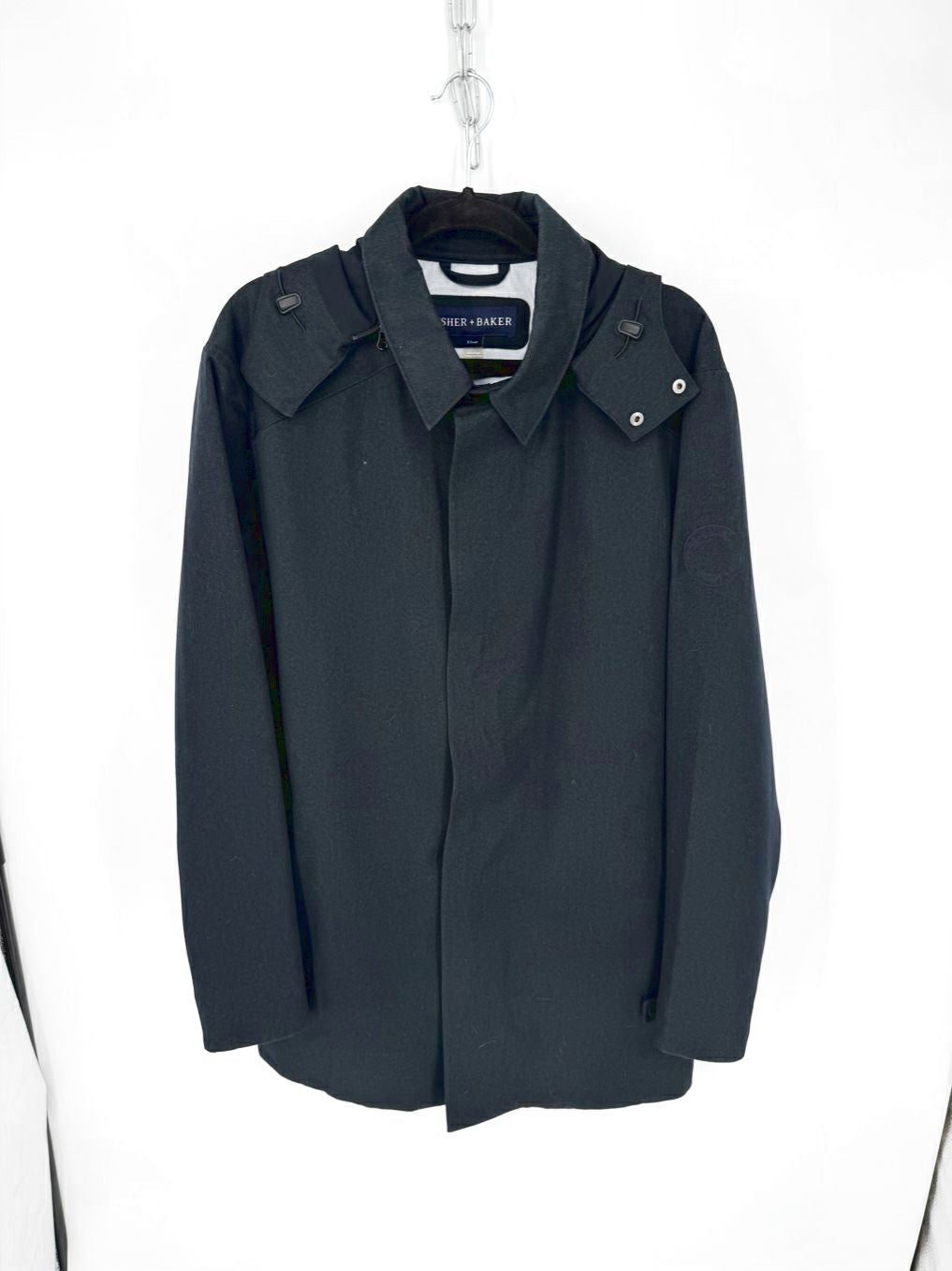 FISHER + BAKER Size Men's XL Navy Hooded Jacket