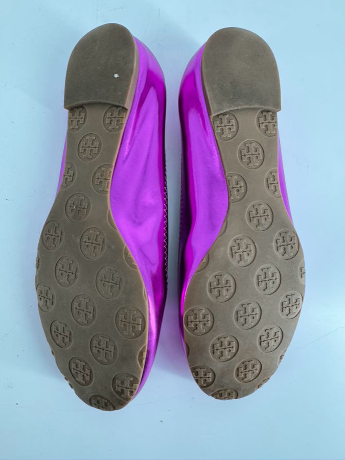 TORY BURCH Size 8 Orchid Leather Flats