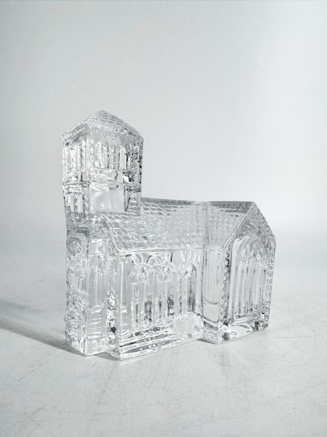 WATERFORD Clear Crystal Church Figurine
