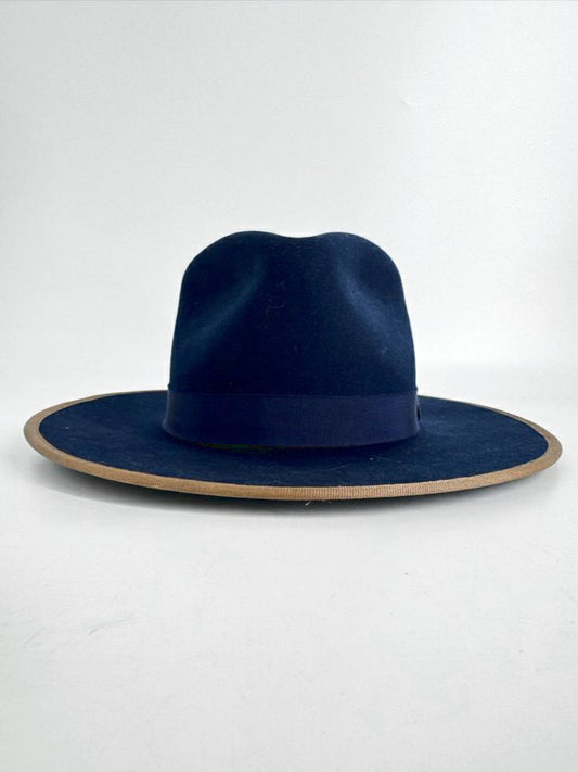 GOORIN BROS Unisex Size Small Navy Suede Fedora