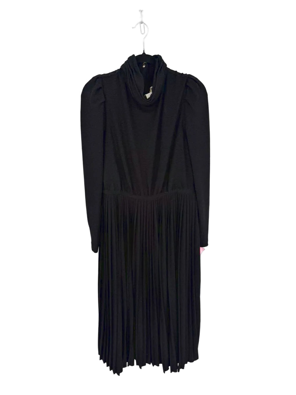 EMILY MCCARTHY Wmn's Size XL Tap Shoe Black Shimmer Pleated Tessa Dress NWT