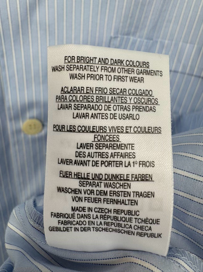 DEREK ROSE Size L Blue Stripe Pajamas