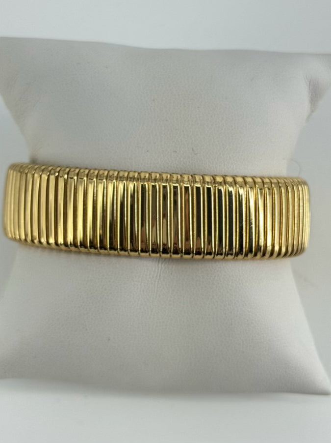 JANIS SAVITT Gold Tone Open Back Cobra Bracelet